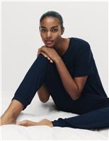 Viscose Satin Cuff Leg Pant