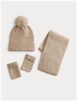 Kids Glitter Hat, Scarf & Gloves Set (1-13 Yrs)