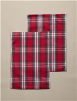Set of 2 Cotton Rich Tartan Placemats