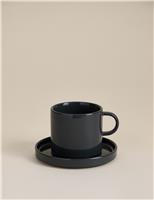 M&S Straight Sided Cup & Saucer Red