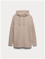 Super Soft Boucle Longline Hoodie with Wool