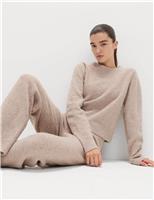 Supersoft Boucle Crew Neck Cropped Jumper