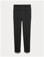 M&S 2 Pack Slim Fit Active Waist Smart Trousers Black