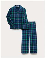 Fleece Checked Revere Pyjamas (6-16 Yrs)