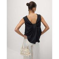 M&S Knot Detail Top Black