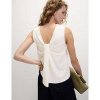 M&S Knot Detail Top Soft White