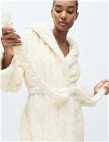 Jacquard Long Hooded Dressing Gown
