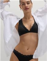 Broderie Trim Sculpt Padded Plunge Bikini Top