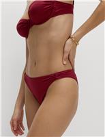 Ruched High Leg Bikini Bottoms