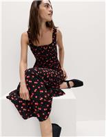 Printed Corset Waisted Dress