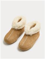Suede Slipper Boots
