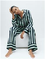 Striped Revere Wide Leg Pyjama Set