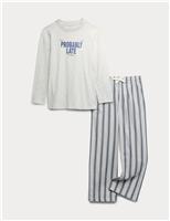 Pure Cotton Striped Pyjamas (6-16 Yrs)