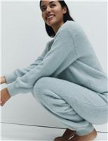 Feather Knit Cuffed Hem Pyjama Bottoms