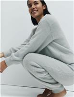 Feather Knit Cuffed Hem Pyjama Bottoms