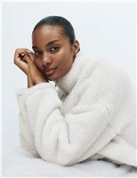 Long Pile Fleece Zipped Dressing Gown