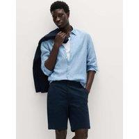 M&S Regular Fit Stretch Chino Shorts Navy