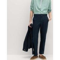 M&S Regular Fit Linen Blend Chinos Navy