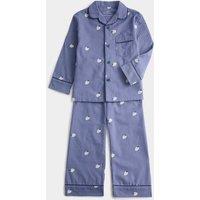 M&S Pure Cotton Sheep Pyjamas (9 Mths - 8 Yrs) Blue Mix