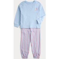 M&S Pure Cotton Graphic Pyjama Set (12 Mths - 8 Yrs) Blue Mix