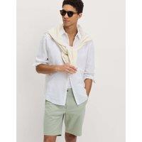M&S Regular Fit Stretch Chino Shorts Pistachio