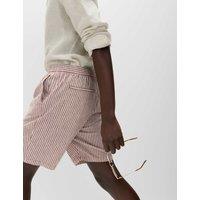 M&S Cotton Linen Blend Stretch Shorts Paprika
