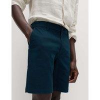 M&S Regular Fit Stretch Chino Shorts Dark Petrol