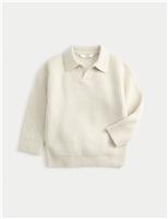 Cotton Blend Knitted Collared Jumper (2-8 Yrs)
