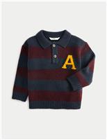 Striped Knitted Rugby Jumper (2-10 Yrs)