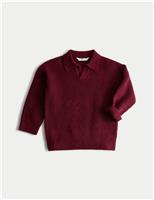 Cotton Blend Knitted Collared Jumper (2-8 Yrs)