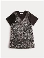 2pc Sequin Pinny Outfit (2-10 Yrs)