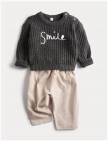 2pc Slogan Jumper & Trouser Outfit (0-6 Yrs)