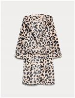 Fleece Leopard Print Dressing Gown (1-16 Yrs)