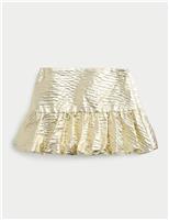 Cotton Blend Golden Puffball Skirt (2-10 Yrs)