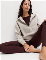 Cotton Rich Half Zip Relaxed Hoodie