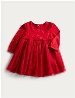 Cotton Rich Christmas Dress (0-3 Yrs)