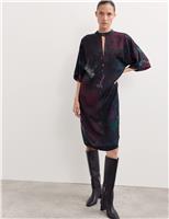 Jacquard Night Sky Print Knee Length Shift Dress