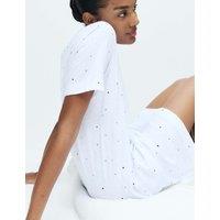 M&S Pure Cotton Printed Nightdress White Mix