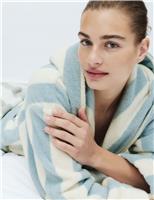 Pure Cotton Towelling Striped Dressing Gown
