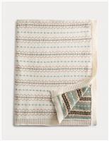 Cotton Rich Fair Isle Shawl