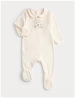 My First Christmas Velour Sleepsuit (0-12 Mths)