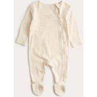 M&S Cotton Rich I Love Daddy Sleepsuit (7lbs-1 Yrs) White