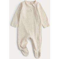 M&S Cotton Rich I Love mummy Sleepsuit (0-12 Mths) White