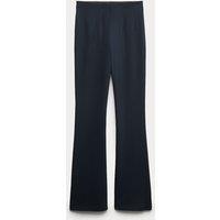M&S Jersey Flared Trousers Dark Navy