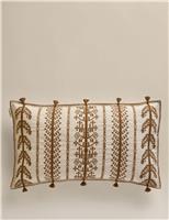 Pure Cotton Embroidered Bolster Cushion