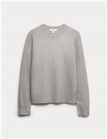 Gem Detail Crew Neck Jumper with Wool
