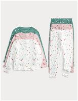 3pk Cotton Rich Ditsy Print Pyjama Sets (12 Mths-8 Yrs)