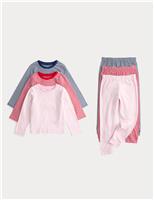 3pk Pure Cotton Striped Pyjama Sets (1-8 Yrs)