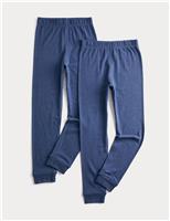 M&S 2 Pack Thermal Lightweight Leggings (2-14 Yrs) Denim