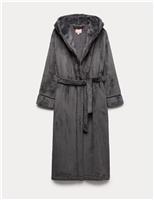 Fleece Hooded Dressing Gown